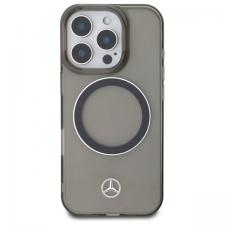 Carcasa Mercedes Silver Ring cu MagSafe compatibila cu iPhone 16 Pro, Negru