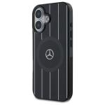 Carcasa Mercedes MB Double Layer Crossed Lines cu MagSafe compatibila cu iPhone 16, Negru 3 - lerato.ro