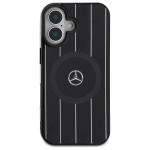 Carcasa Mercedes MB Double Layer Crossed Lines cu MagSafe compatibila cu iPhone 16, Negru 2 - lerato.ro