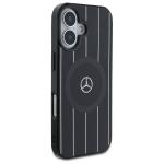 Carcasa Mercedes MB Double Layer Crossed Lines cu MagSafe compatibila cu iPhone 16, Negru 5 - lerato.ro