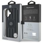 Carcasa Mercedes MB Double Layer Crossed Lines cu MagSafe compatibila cu iPhone 16, Negru 9 - lerato.ro