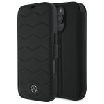 Carcasa Mercedes MB Waves Leather compatibila cu iPhone 16 Pro Max, Negru 4 - lerato.ro
