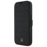 Carcasa Mercedes MB Waves Leather compatibila cu iPhone 16 Pro Max, Negru 3 - lerato.ro