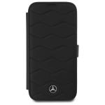 Carcasa Mercedes MB Waves Leather compatibila cu iPhone 16 Pro Max, Negru 2 - lerato.ro