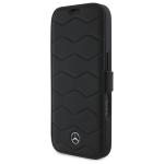 Carcasa Mercedes MB Waves Leather compatibila cu iPhone 16 Pro Max, Negru 7 - lerato.ro
