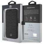 Carcasa Mercedes MB Waves Leather compatibila cu iPhone 16 Pro Max, Negru 9 - lerato.ro