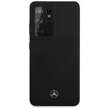 Carcasa Mercedes Silicone Line compatibila cu Samsung Galaxy S21 Ultra, Negru
