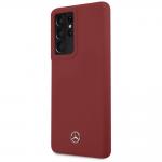 Carcasa Mercedes Silicone Line compatibila cu Samsung Galaxy S21 Ultra, Rosu 3 - lerato.ro