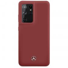 Carcasa Mercedes Silicone Line compatibila cu Samsung Galaxy S21 Ultra, Rosu