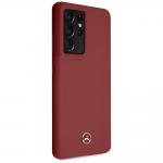 Carcasa Mercedes Silicone Line compatibila cu Samsung Galaxy S21 Ultra, Rosu 5 - lerato.ro