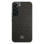 Carcasa Mercedes Leather Stars Pattern compatibila cu Samsung Galaxy S22, Negru 2 - lerato.ro