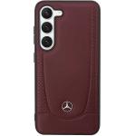Carcasa Mercedes Leather Urban compatibila cu Samsung Galaxy S23, Rosu 2 - lerato.ro