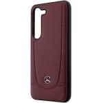 Carcasa Mercedes Leather Urban compatibila cu Samsung Galaxy S23, Rosu 7 - lerato.ro