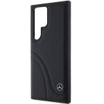 Carcasa Mercedes Leather Curved Stitches compatibila cu Samsung Galaxy S24 Ultra, Negru 7 - lerato.ro