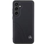 Carcasa Mercedes Leather Curved Stitches compatibila cu Samsung Galaxy S24 Plus, Negru 2 - lerato.ro