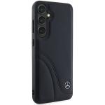 Carcasa Mercedes Leather Curved Stitches compatibila cu Samsung Galaxy S24 Plus, Negru 5 - lerato.ro