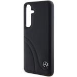 Carcasa Mercedes Leather Curved Stitches compatibila cu Samsung Galaxy S24, Negru 7 - lerato.ro