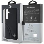 Carcasa Mercedes Leather Curved Stitches compatibila cu Samsung Galaxy S24, Negru 9 - lerato.ro