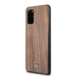 Carcasa Mercedes Wood Line Walnut compatibila cu Samsung Galaxy S20 Plus, Maro 2 - lerato.ro