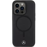 Carcasa Mercedes Smooth Leather cu MagSafe compatibila cu iPhone 14 Pro, Negru 2 - lerato.ro
