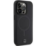 Carcasa Mercedes Smooth Leather cu MagSafe compatibila cu iPhone 14 Pro, Negru 5 - lerato.ro