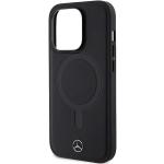 Carcasa Mercedes Smooth Leather cu MagSafe compatibila cu iPhone 14 Pro, Negru 7 - lerato.ro