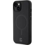 Carcasa Mercedes Smooth Leather cu MagSafe compatibila cu iPhone 15 / 14 / 13, Negru 3 - lerato.ro