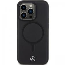 Carcasa Mercedes Smooth Leather cu MagSafe compatibila cu iPhone 14 Pro Max, Negru