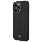 Carcasa Mercedes Silicone Stars Pattern cu MagSafe compatibila cu iPhone 15 Pro, Negru 3 - lerato.ro