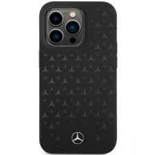 Carcasa Mercedes Silicone Stars Pattern cu MagSafe compatibila cu iPhone 15 Pro, Negru