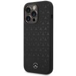 Carcasa Mercedes Silicone Stars Pattern cu MagSafe compatibila cu iPhone 15 Pro Max, Negru 3 - lerato.ro