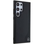 Carcasa Mercedes Leather Debossed Line cu MagSafe compatibila cu Samsung Galaxy S24 Ultra, Negru 5 - lerato.ro