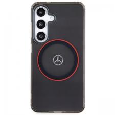 Carcasa Mercedes IML Printed Ring cu MagSafe compatibila cu Samsung Galaxy S24, Negru
