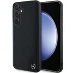 Carcasa Mercedes Leather Debossed Line cu MagSafe compatibila cu Samsung Galaxy S24, Negru 4 - lerato.ro