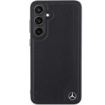 Carcasa Mercedes Leather Debossed Line cu MagSafe compatibila cu Samsung Galaxy S24, Negru 2 - lerato.ro