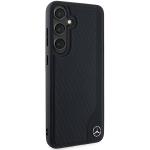 Carcasa Mercedes Leather Debossed Line cu MagSafe compatibila cu Samsung Galaxy S24, Negru 5 - lerato.ro