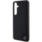 Carcasa Mercedes Leather Debossed Line cu MagSafe compatibila cu Samsung Galaxy S24, Negru 7 - lerato.ro
