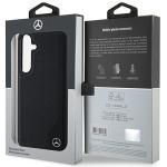 Carcasa Mercedes Leather Debossed Line cu MagSafe compatibila cu Samsung Galaxy S24, Negru 9 - lerato.ro