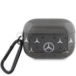 Carcasa Mercedes Large Star Pattern compatibila cu Apple AirPods Pro 2, Negru 2 - lerato.ro