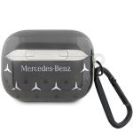 Carcasa Mercedes Large Star Pattern compatibila cu Apple AirPods Pro 2, Negru 3 - lerato.ro