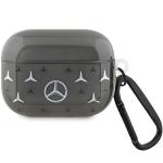 Carcasa Mercedes Large Star Pattern compatibila cu Apple AirPods Pro, Negru 2 - lerato.ro