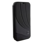 Carcasa Mercedes Leather Wave Pattern compatibila cu iPhone 15 Pro, Negru 6 - lerato.ro