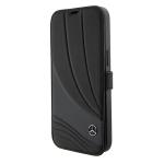 Carcasa Mercedes Leather Wave Pattern compatibila cu iPhone 15 Pro Max, Negru 4 - lerato.ro