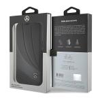 Carcasa Mercedes Leather Wave Pattern compatibila cu iPhone 15 Pro Max, Negru 8 - lerato.ro