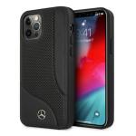 Carcasa Mercedes Leather Perforated Area compatibila cu iPhone 12 Pro Max, Negru 4 - lerato.ro