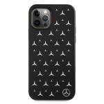 Carcasa Mercedes Silver Stars Pattern compatibila cu iPhone 12 Pro Max, Negru 2 - lerato.ro