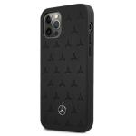 Carcasa Mercedes Leather Stars Pattern compatibila cu iPhone 12 Pro Max, Negru 3 - lerato.ro