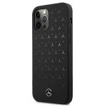 Carcasa Mercedes Silicone Stars Pattern compatibila cu iPhone 12 Pro Max, Negru 3 - lerato.ro