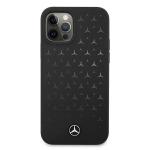 Carcasa Mercedes Silicone Stars Pattern compatibila cu iPhone 12 Pro Max, Negru 2 - lerato.ro