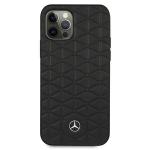 Carcasa Mercedes Quilted Embossed compatibila cu iPhone 12 Pro Max, Negru 2 - lerato.ro